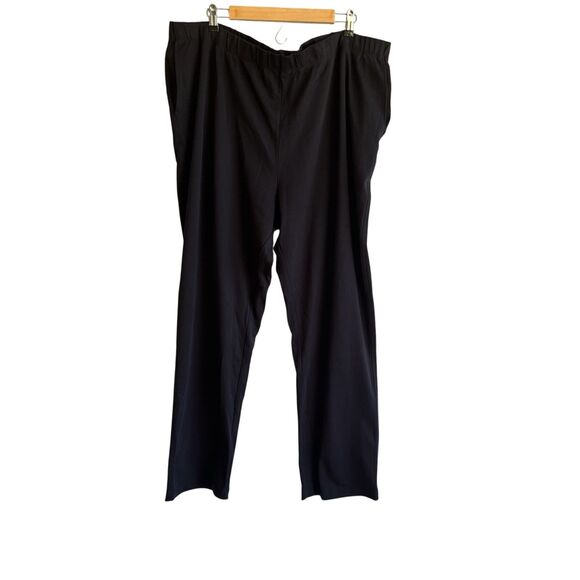 Lands End Womens Sport Knit Straight Leg Pants Size 3X Stretch Elastic Waist - Picture 1 of 9